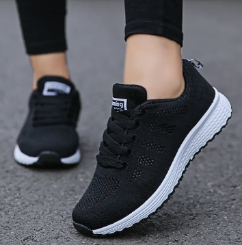 Damskie Białe Sneakersy - Lekkie Ortopedyczne Buty na Co Dzień z Komfortowym Wsparciem 0