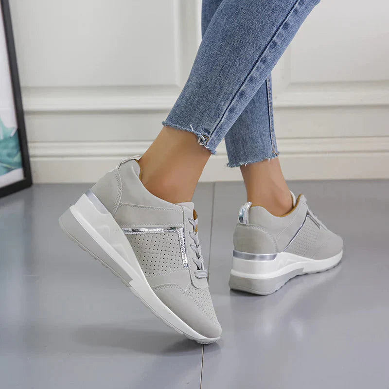 Damskie Ortopedyczne Sneakersy na Koturnie - Komfortowe Buty na Co Dzień z Nowoczesnym Designem 6