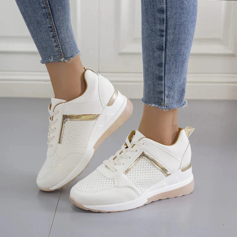Damskie Ortopedyczne Sneakersy na Koturnie - Komfortowe Buty na Co Dzień z Nowoczesnym Designem 7