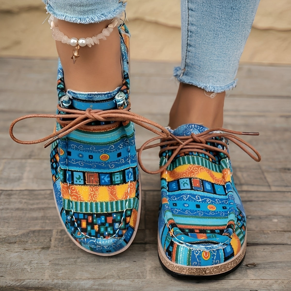 Emma | Kolorowe Etniczne Sneakersy Casual 2