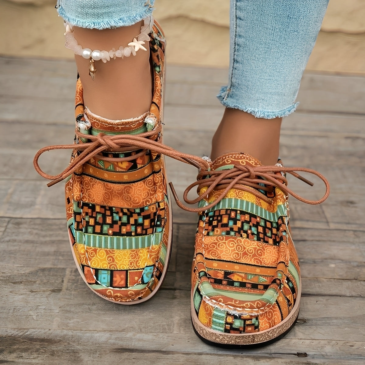 Emma | Kolorowe Etniczne Sneakersy Casual 3
