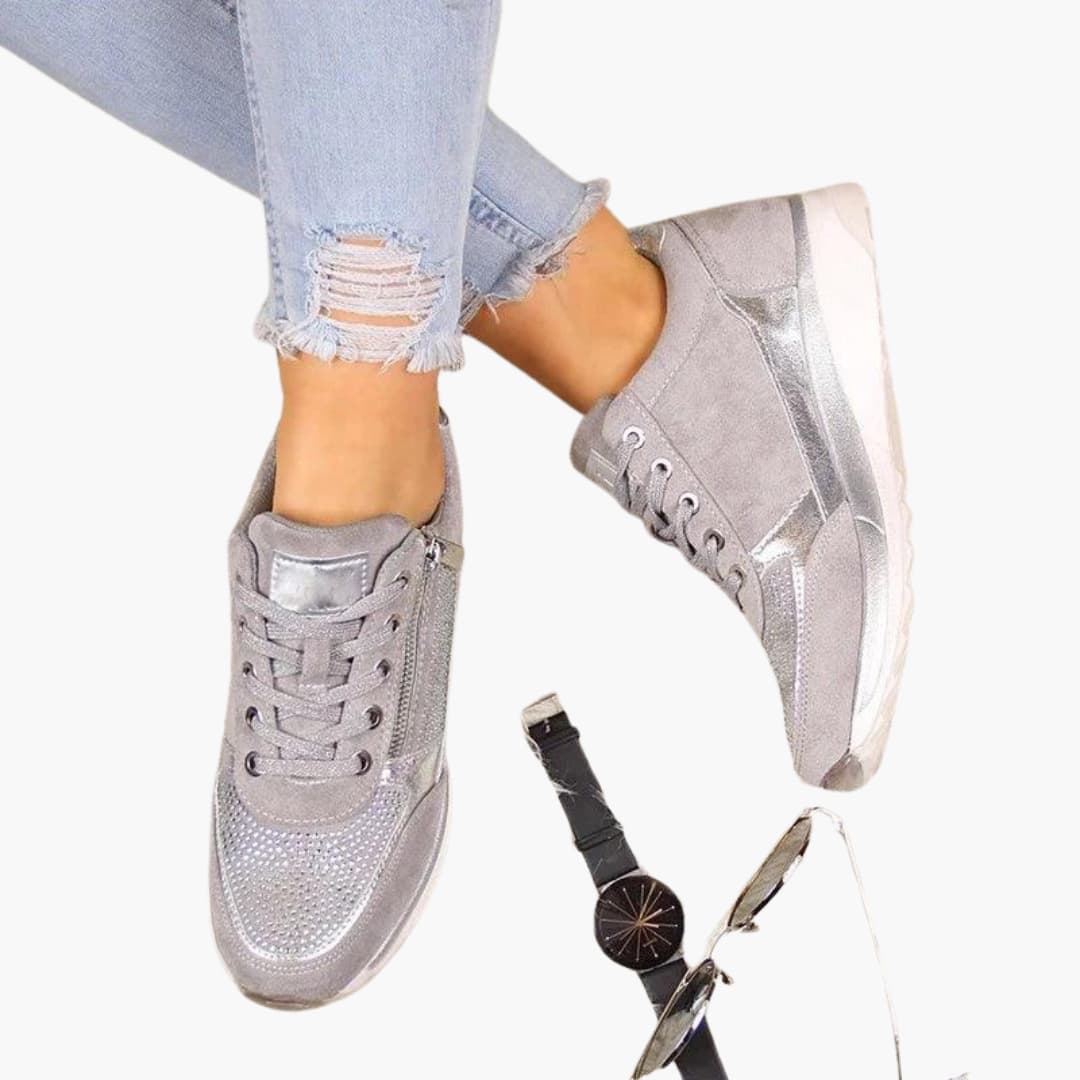 Emma | Nowoczesne Damskie Sneakersy z Zamkiem i Sznurowadłami 2