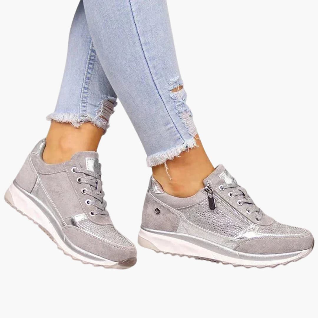 Emma | Nowoczesne Damskie Sneakersy z Zamkiem i Sznurowadłami 4