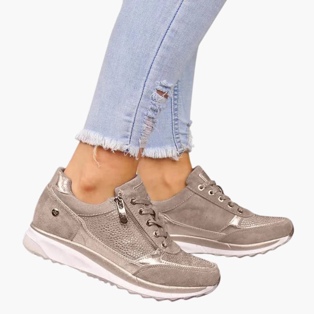 Emma | Nowoczesne Damskie Sneakersy z Zamkiem i Sznurowadłami 9
