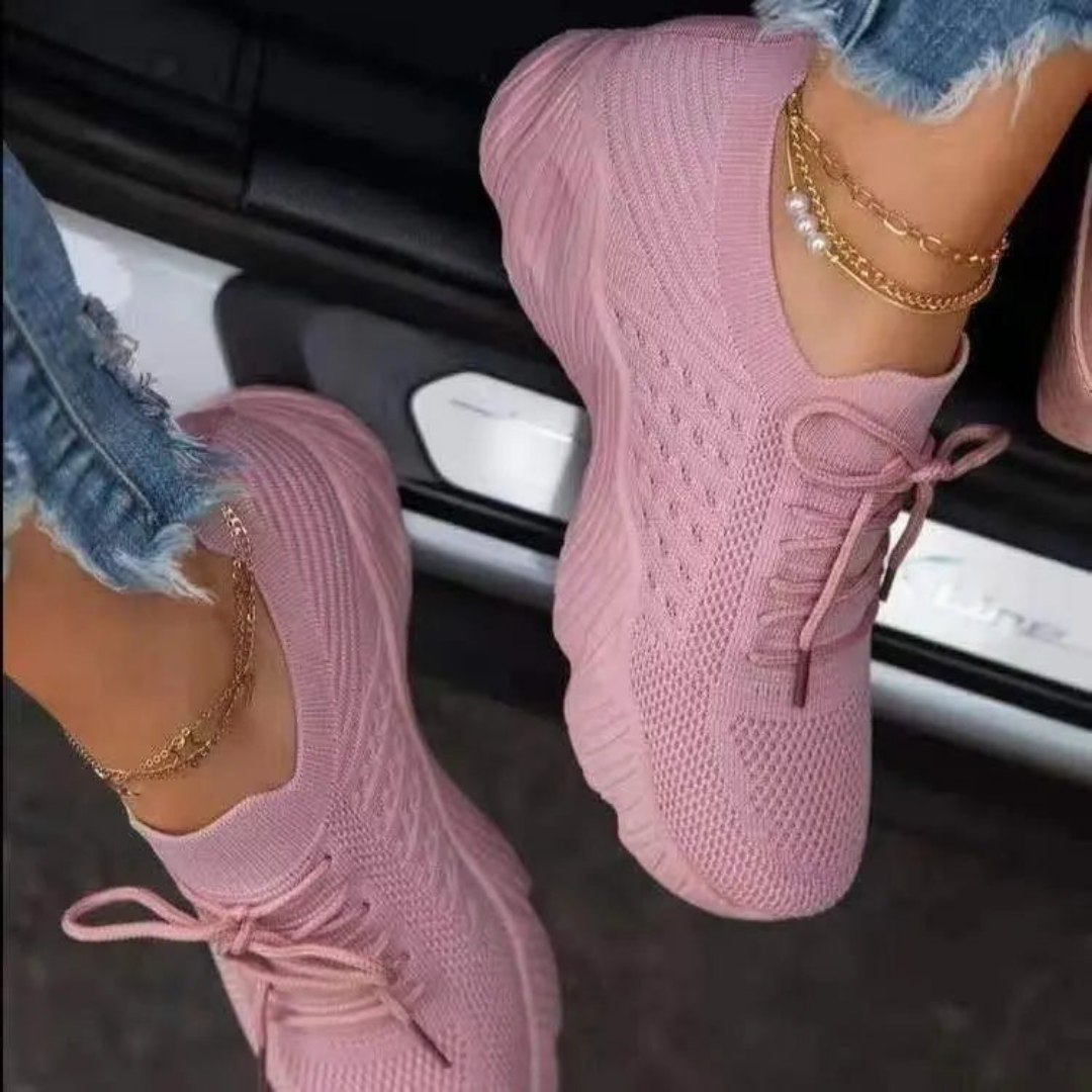 Mia | Lekkie Oddychające Sneakersy Damskie na Grubej Podeszwie 5
