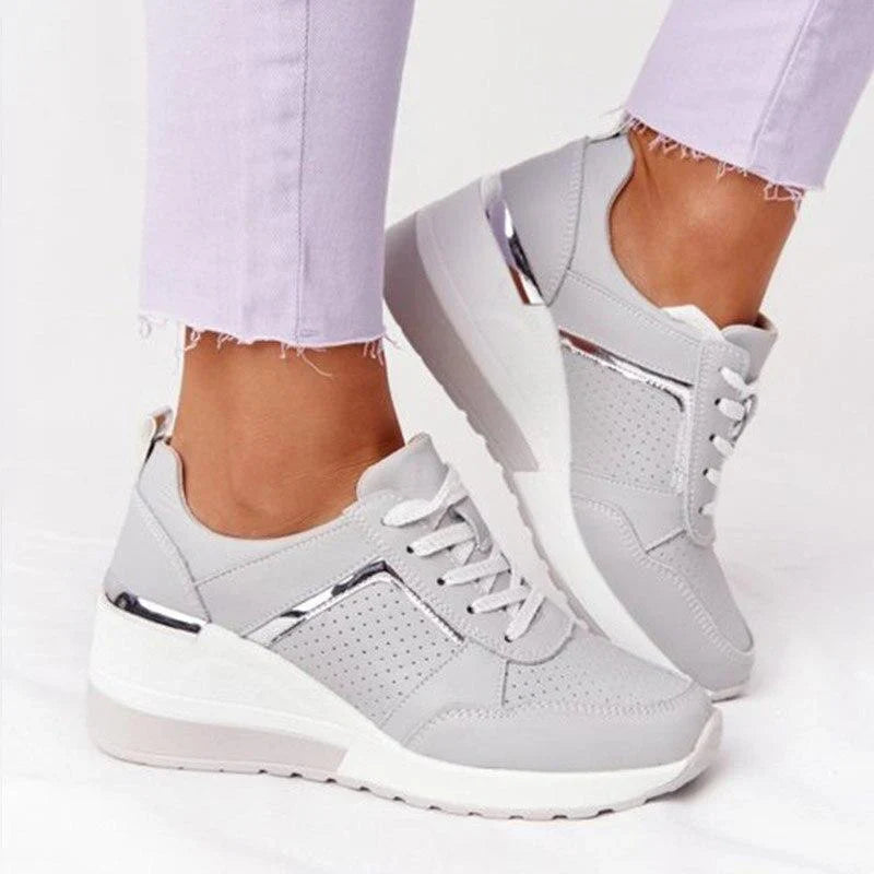 Damskie Ortopedyczne Sneakersy na Koturnie - Komfortowe Buty na Co Dzień z Nowoczesnym Designem 1