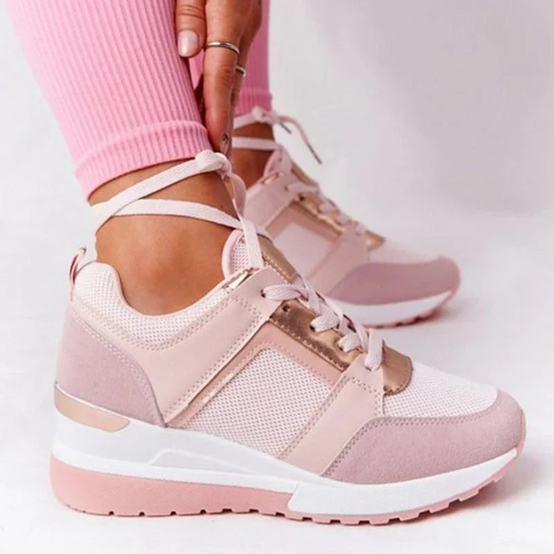 Damskie Ortopedyczne Sneakersy na Koturnie - Komfortowe Buty na Co Dzień z Nowoczesnym Designem 3