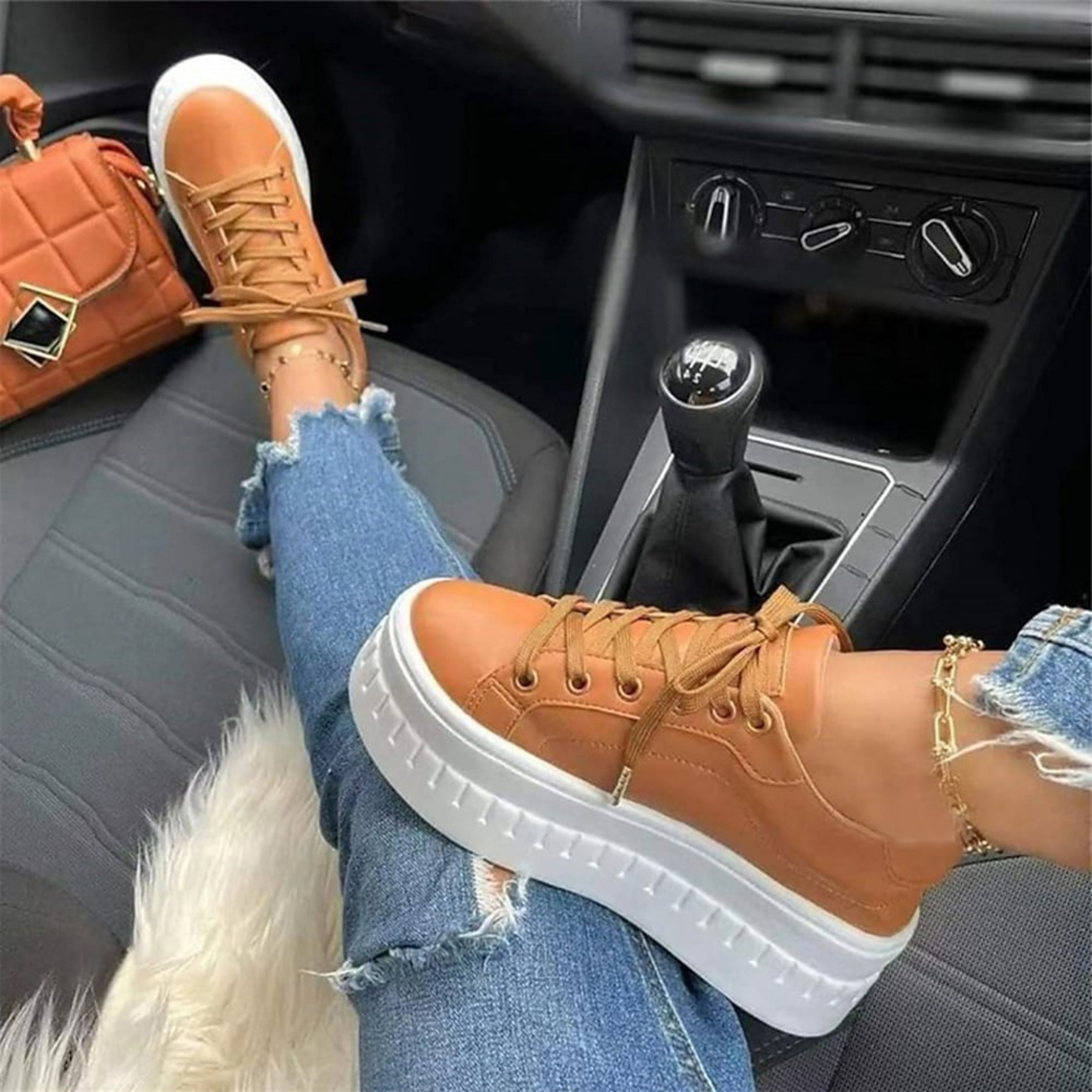 Emma | Nowoczesne Damskie Sneakersy na Platformie 0