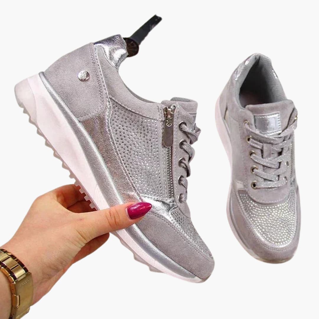 Emma | Nowoczesne Damskie Sneakersy z Zamkiem i Sznurowadłami 5