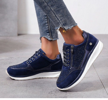 Emma | Nowoczesne Damskie Sneakersy z Zamkiem i Sznurowadłami 7