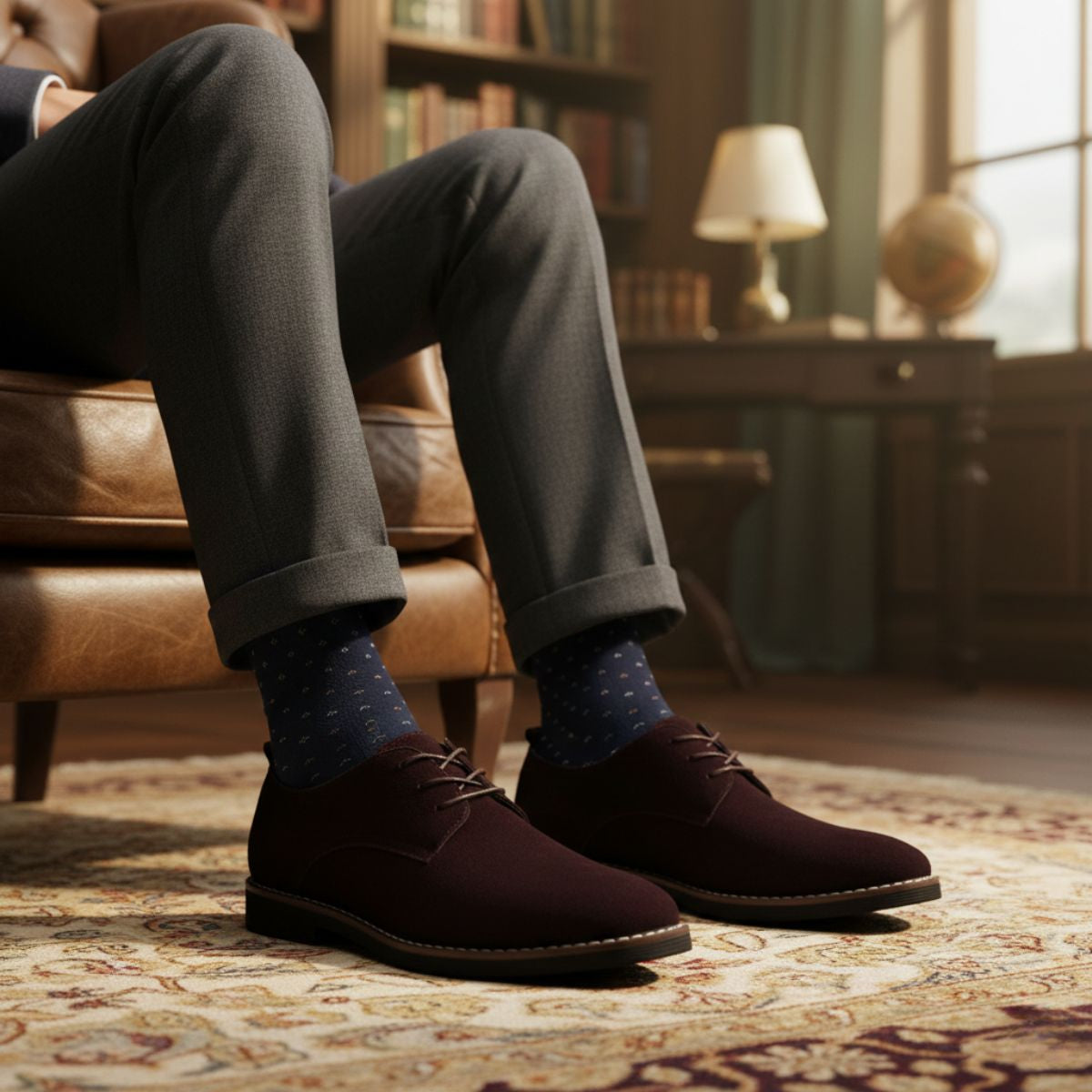 Liam | Eleganckie Zamszowe Buty Wizytowe Męskie 7