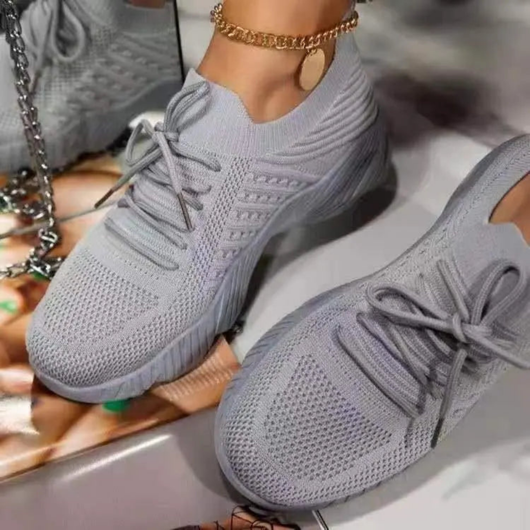 Mia | Lekkie Oddychające Sneakersy Damskie na Grubej Podeszwie 4