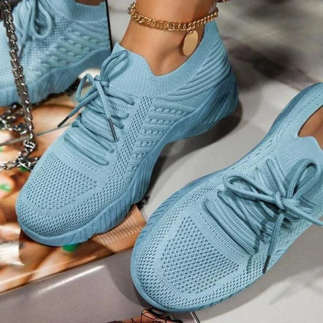 Mia | Lekkie Oddychające Sneakersy Damskie na Grubej Podeszwie 7
